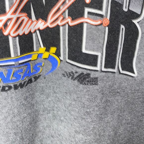 Joe Gibbs Racing 2023 Gray Denny Hamlin 11 Adventhealth 400 T-Shirt Mens Size XL - Picture 3 of 7